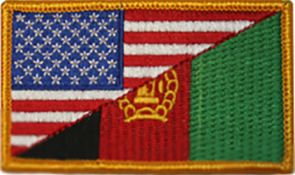 Afghanistan USA Coalition Uniform Flag With Velcro